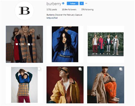 burberry instagram post.